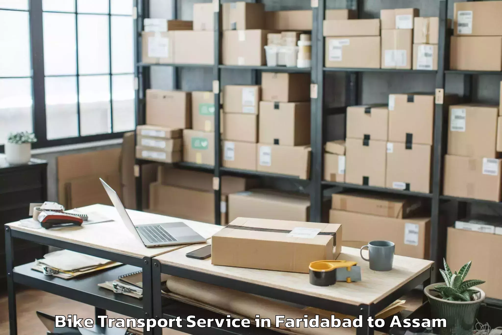 Professional Faridabad to Hajo Bike Transport